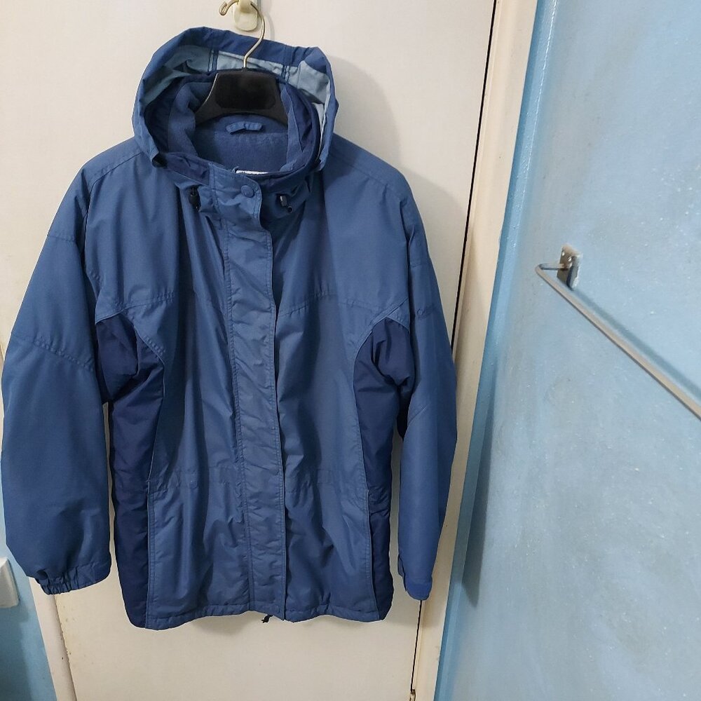 EUC, Columbia Hooded Insulated Winter Jacket, Blue, Women's, Large